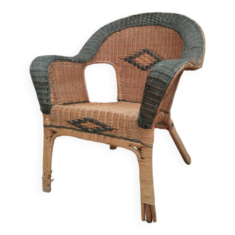 Fauteuil en rotin ancien