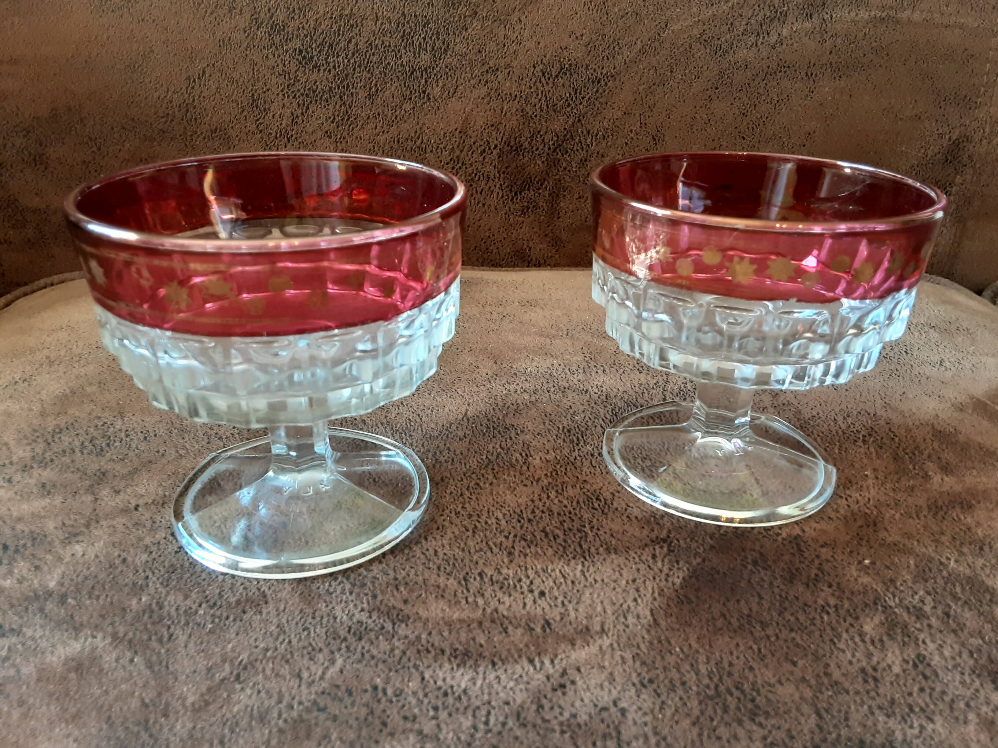 Salad bowl set and its 2 crystal cups