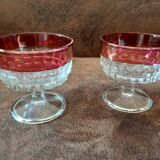 Salad bowl set and its 2 crystal cups