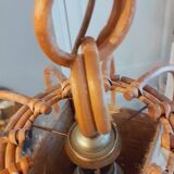 60s rattan pendant light