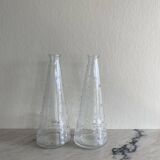 2 vases soliflores en verre