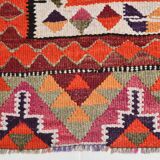 3x10 Kilim Pumpkin Orange Wool Runner Rug, 90x300Cm