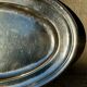 Ancien beau plat ovale en métal blanc argenterie