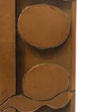 1970s antique octagonal gold storage cabinet