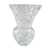 Vintage cut glass vase 60s