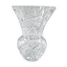 Vintage cut glass vase 60s
