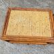 Pair of vintage maugrion rattan nightstands with drawers