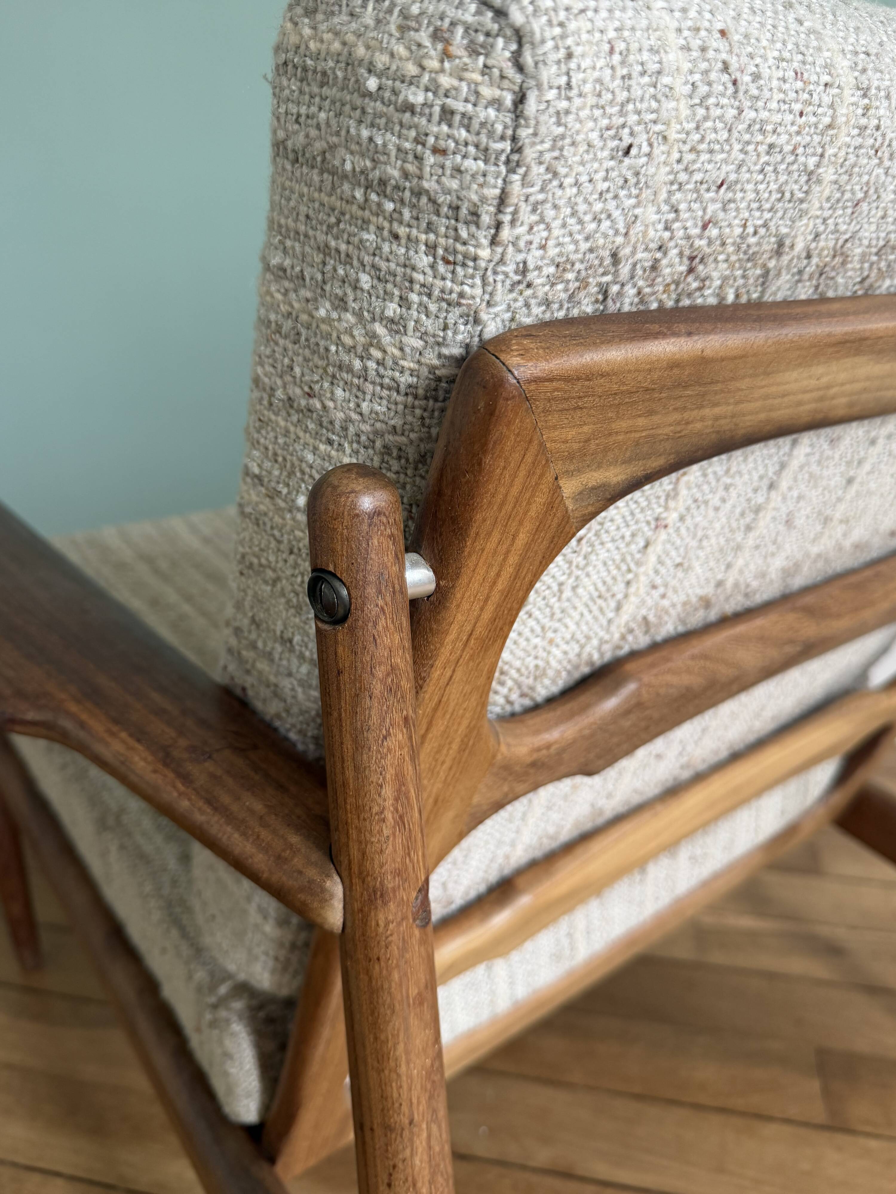 Vintage teak Scandinavian armchair