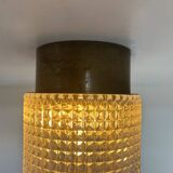 Vintage ceiling light, brass and glass, Carl Fagerlund Sweden 1960