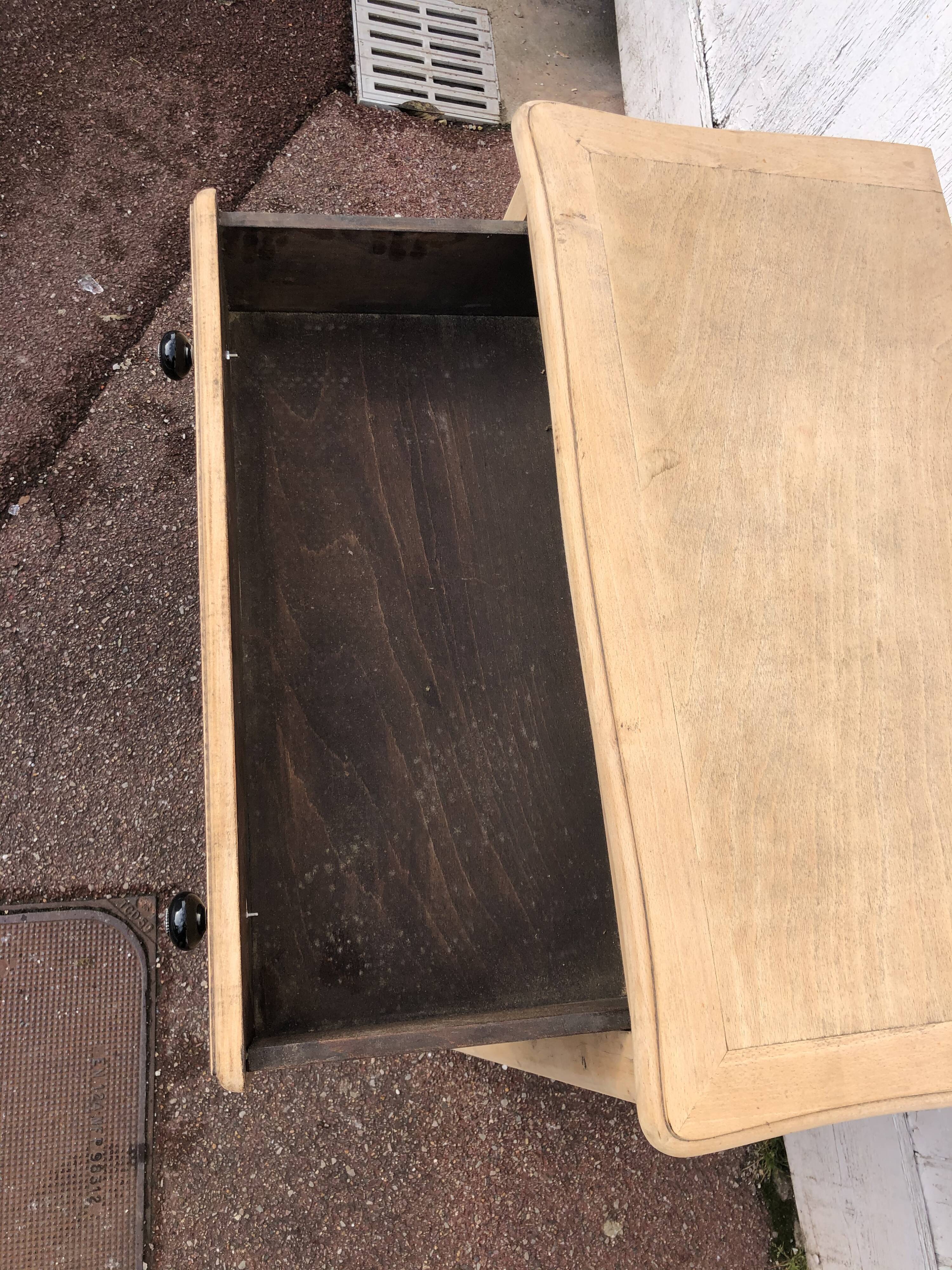 Commode 3 tiroirs vintage bois brut