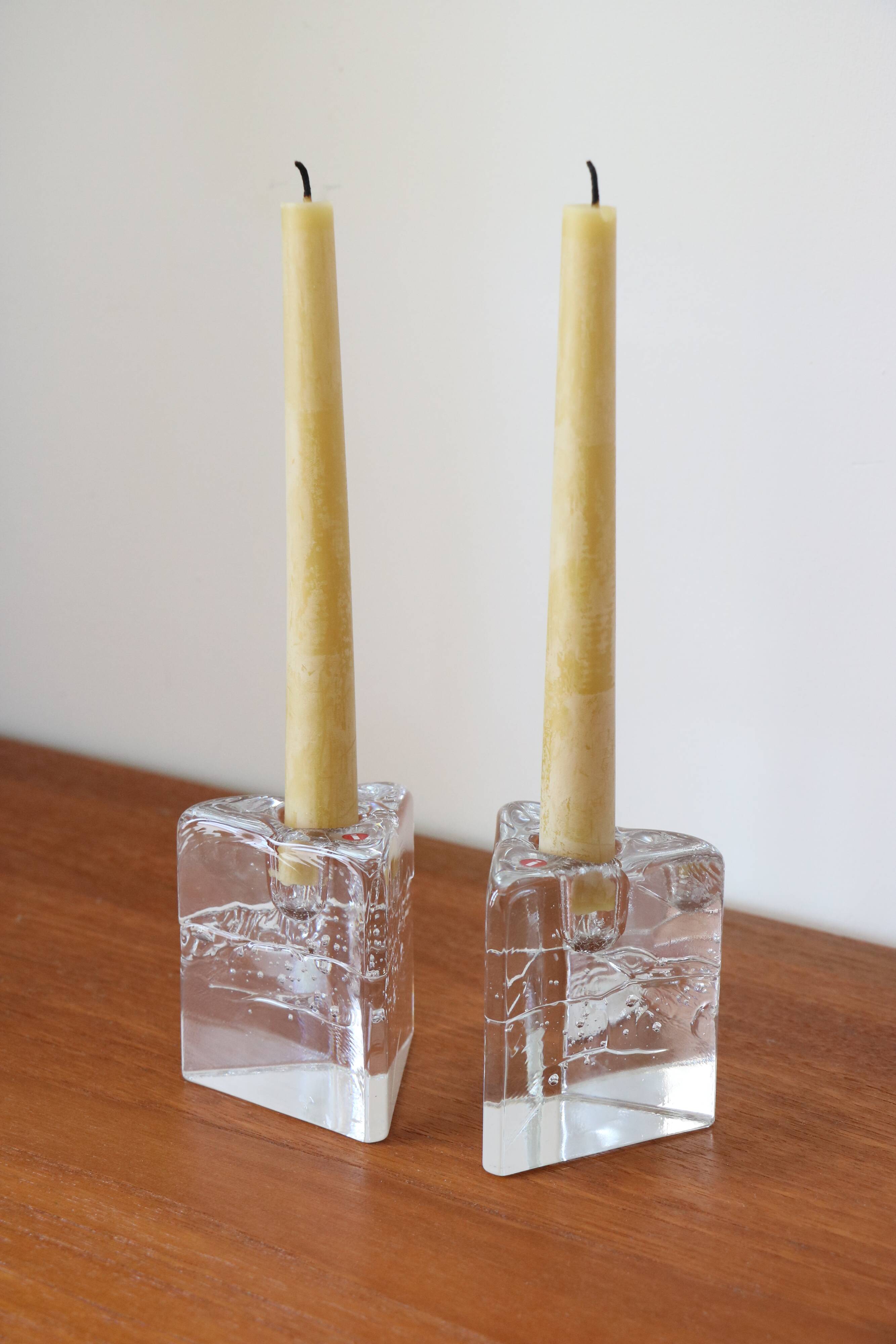 Pair of candlesticks Arkipelago, Timo Sarpaneva, Iittala, Finland.