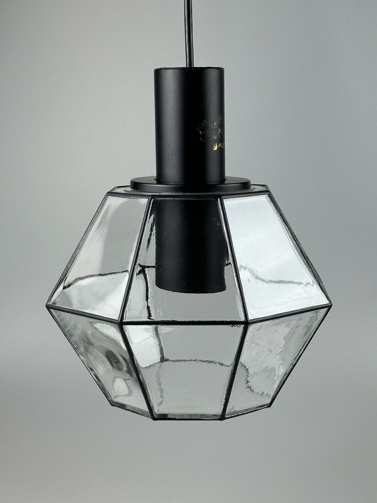 60s 70s hanging lamp ceiling lamp by Limburg Leuchten Germany glass metal