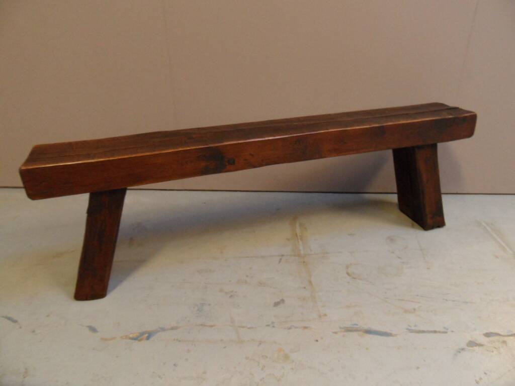 Brutalist oak bench 1960's