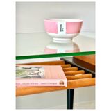 Table d'appoint en bois et verre