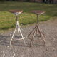Tabourets industriels fer et bois
