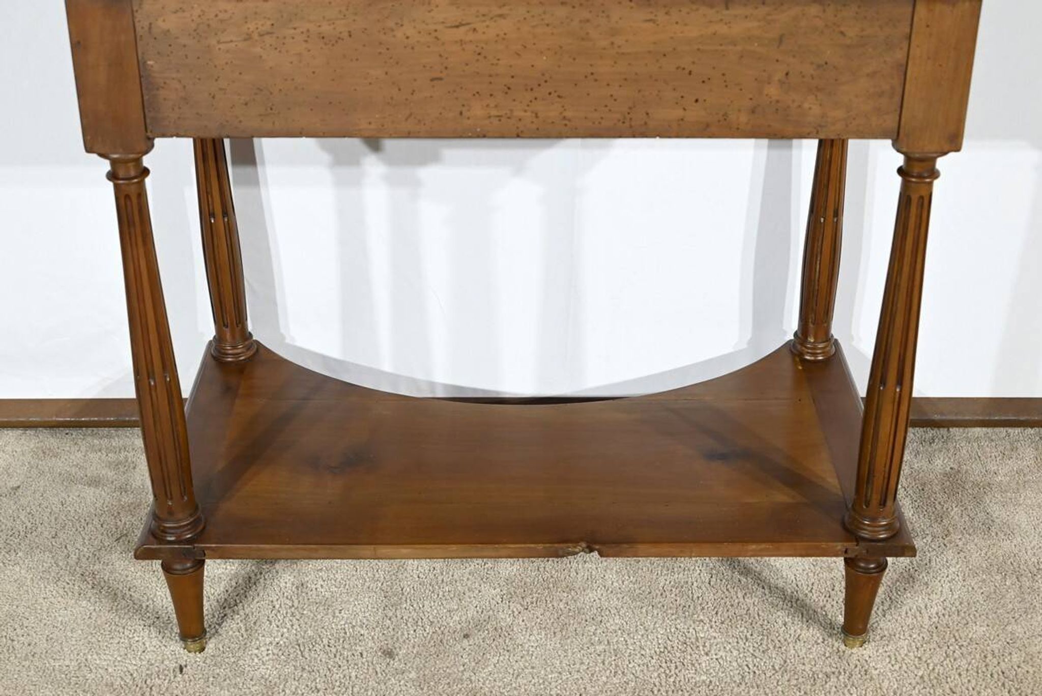 Table console en merisier, style Louis XVI, fin XIXème