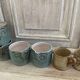 Set 6 vintage ceramic owl mugs