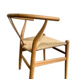 Chaise rétro en rotin avec cordon