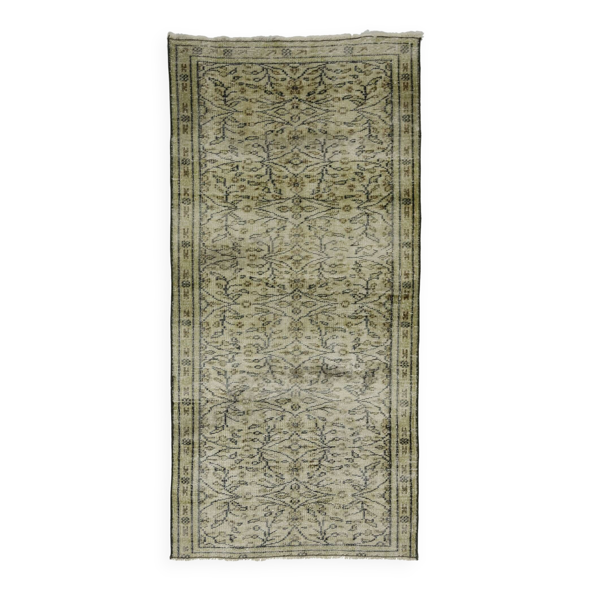 Tapis vintage anatolien turc fait à la main 197 cm x 95 cm
