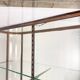 Large Antique Museum Display Cabinet with Curved Glass