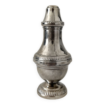 Vintage silver-plated metal salt or pepper shaker