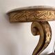 Console Demi Lune Gold Wood White Carrara Marble Louis XVI Classic Style