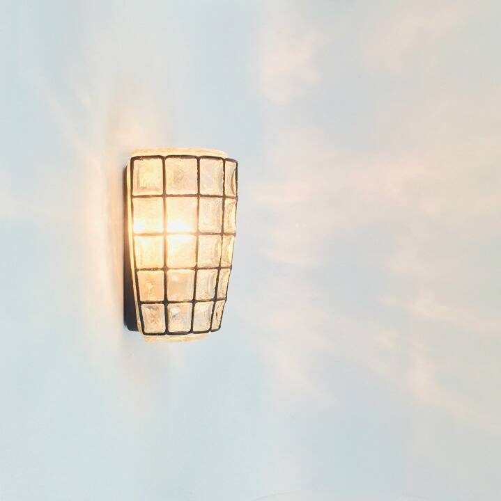 Pair of Mid-Century Modern Glass Wall Lights from Limburg, Germany, 1960s