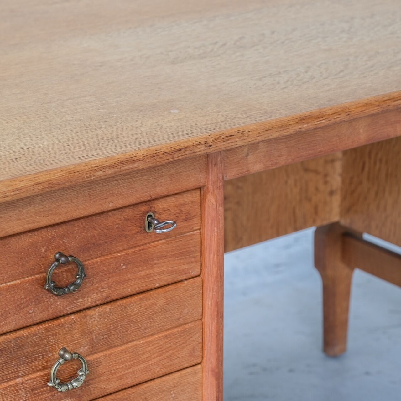 Oak danish mid-century desk