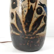 Art Deco Lamp in Stoneware with Blue Birds – Atelier Primavera, circa 1930