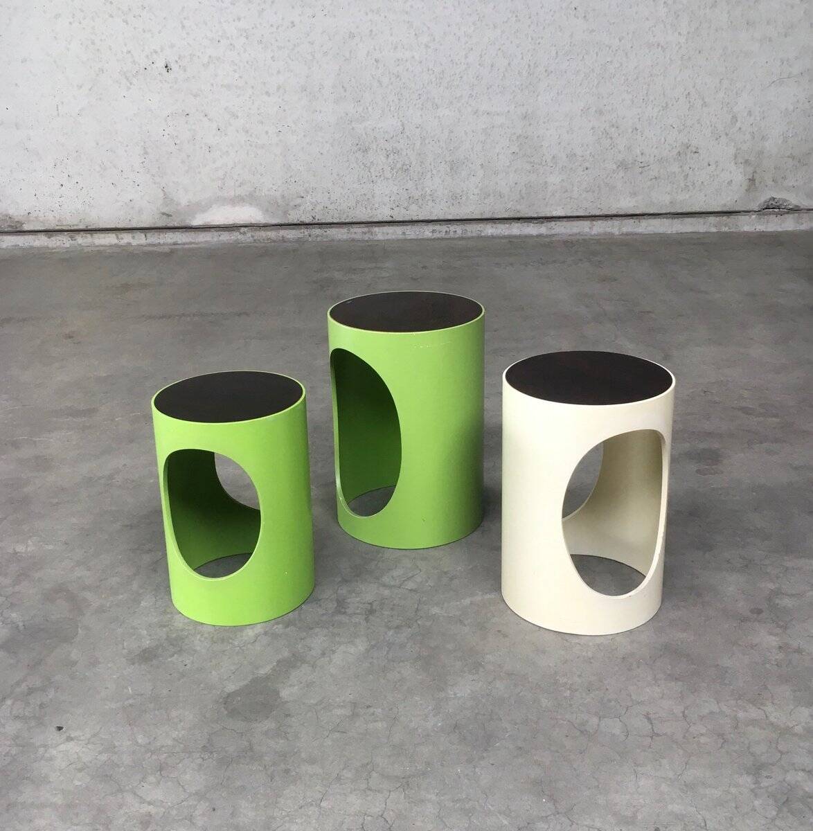 Mid-Century Modern Space Age Design Nesting Table Set by Opal, Germany, 1960s, Set of 3