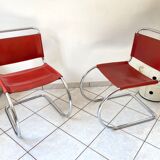 Pair of chairs MR 10 design Ludwig Mies Van Der Rohe vintage edition 90s
