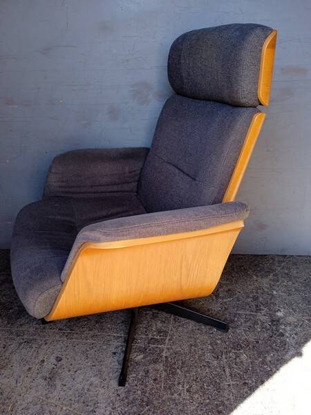 1970 style rotating designer armchair