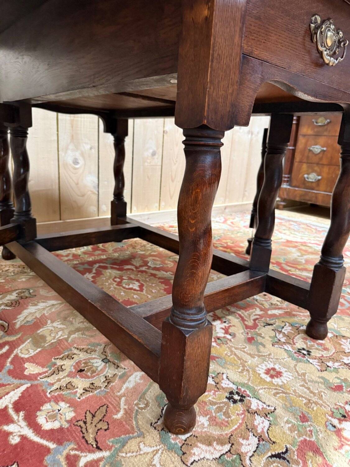 Gateleg Table – Jacobean Style – Thos Turner Manchester – Solid Oak