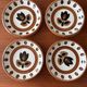 Lot of vintage Boch La Louviere soup plates from 1970, Kimono model - ann