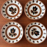 Lot of vintage Boch La Louviere soup plates from 1970, Kimono model - ann