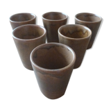 Set of 6 glasses in sandstone GP Digoin