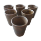 Ensemble de 6 verres en grès GP Digoin
