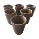 Set of 6 glasses in sandstone GP Digoin