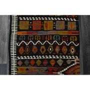 1970s Vintage Turkish Oushak Handmade Wool Cotton Brown Runner Rug 95x367