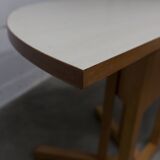 Rare set of 6 Baumann tables 1990, 80x120 and half moon 120cm
