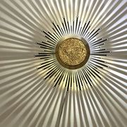 Star/Sun wall lamp made of brass and iron 40cm