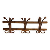 Porte manteau en rotin vintage des années 70 d'origine italienne