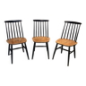 Lot de trois chaises modèle FANETT dans le goût de Lennart KARLSTRORP