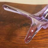 Vintage 1970 Murano Mouth Blown Purple Alexandrite Bowl Empty Pocket