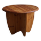 Modern round Danish coffee table in solid pine, Rainer Daumiller style, 1970.