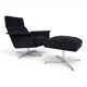 Kaufeld Siesta 62 lounge chair with ottoman by Jacques Brule, 1960