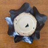 Antique Flower Shaped Multicolored Ceramic Empty Pocket Signed HC Vintage