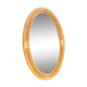 Oval rattan portrait mirror