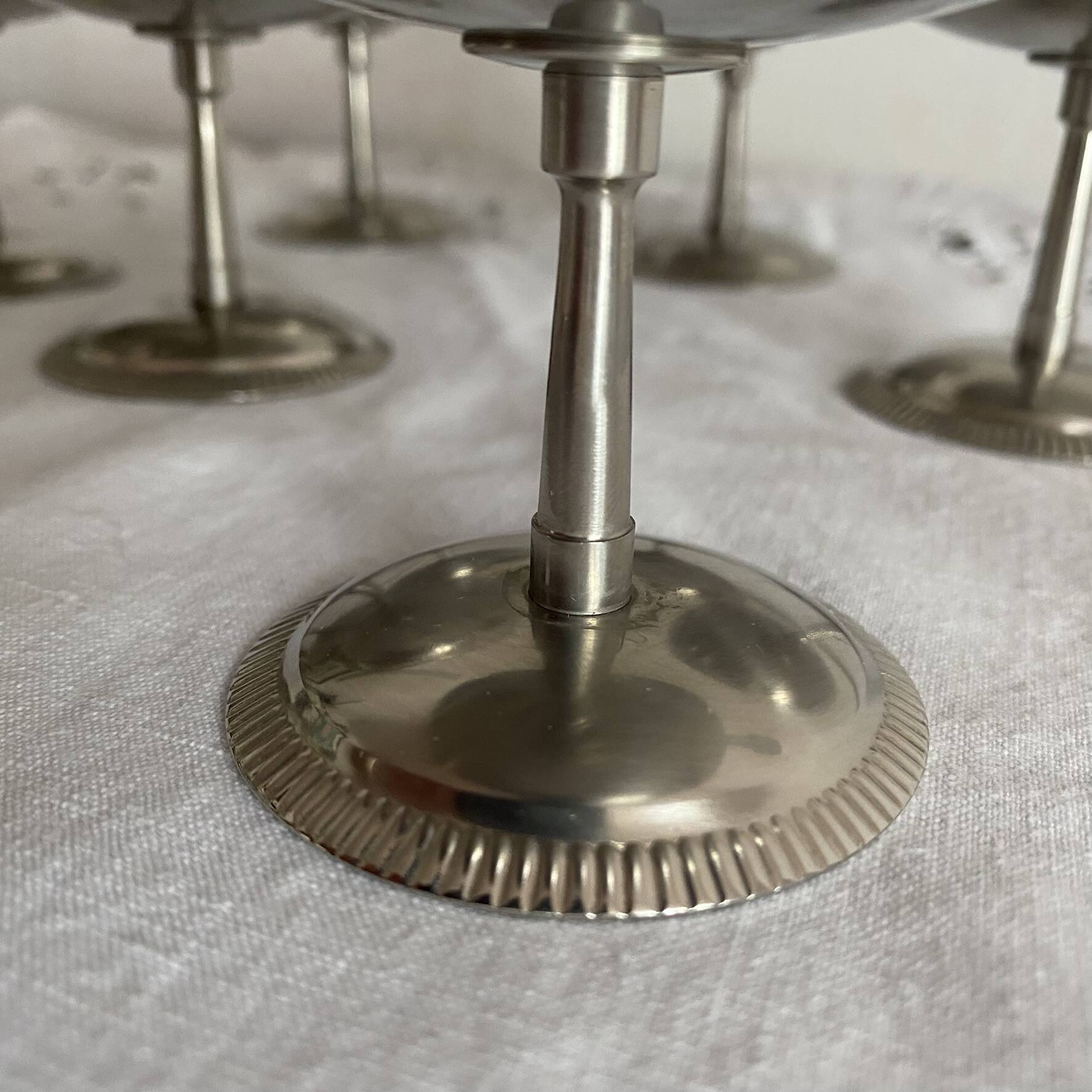 Stainless steel footed bowls Jean Couzon