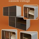 Vintage modular aluminum wall unit — 60s-70s